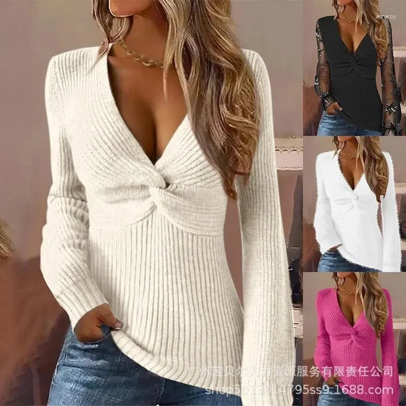 V Neck Damen Pullover Elegant Kaschmir V Ausschnitt Damen
