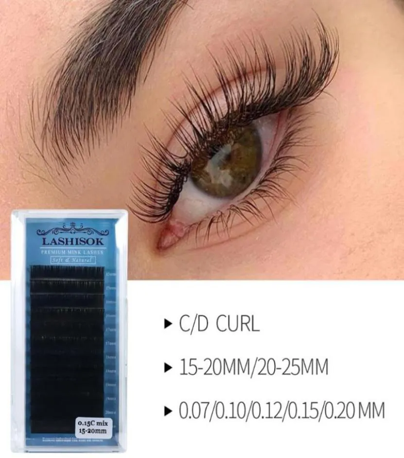 Glamlash J B Ccurl Lunghezza ciglia 7-25 mm mescolata in una ciglia a vassoio estensione singola eumo di bighette per ciglia morbide false ciglia 8238020