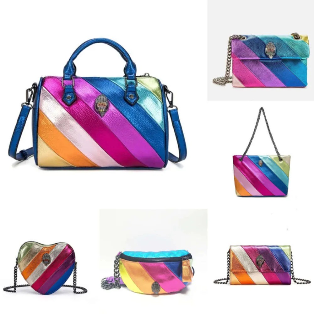 Kurt Geiger Totes Handtas Eagle Hart Regenboogtas Luxurys Vrouwen Leer schouderontwerper Bag Heren Shopper Crossbody Roze koppeling Reis zilveren kettingbakken