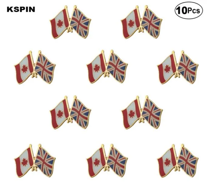Canada UK Flag Dapel Pin Badge Badge Brooch broches badges 10pcs beaucoup8937447