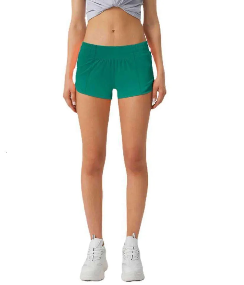 LU-248 Ademend snel drogende hotty hete shorts dames sport ondergoed pocket running fitness broek prinses sportkleding gym leggings67yt
