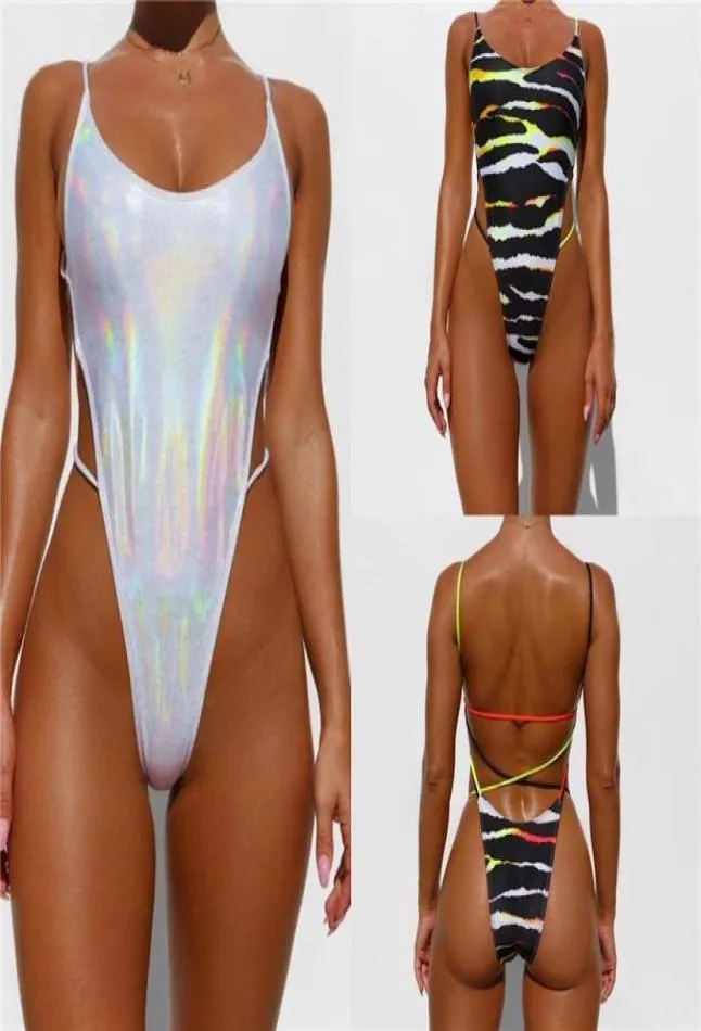 Print Swimwear Femmes One Piece Bandage Bandage Backless Sweet Biquini Bathing Fssuile One-Piece Suite7313338