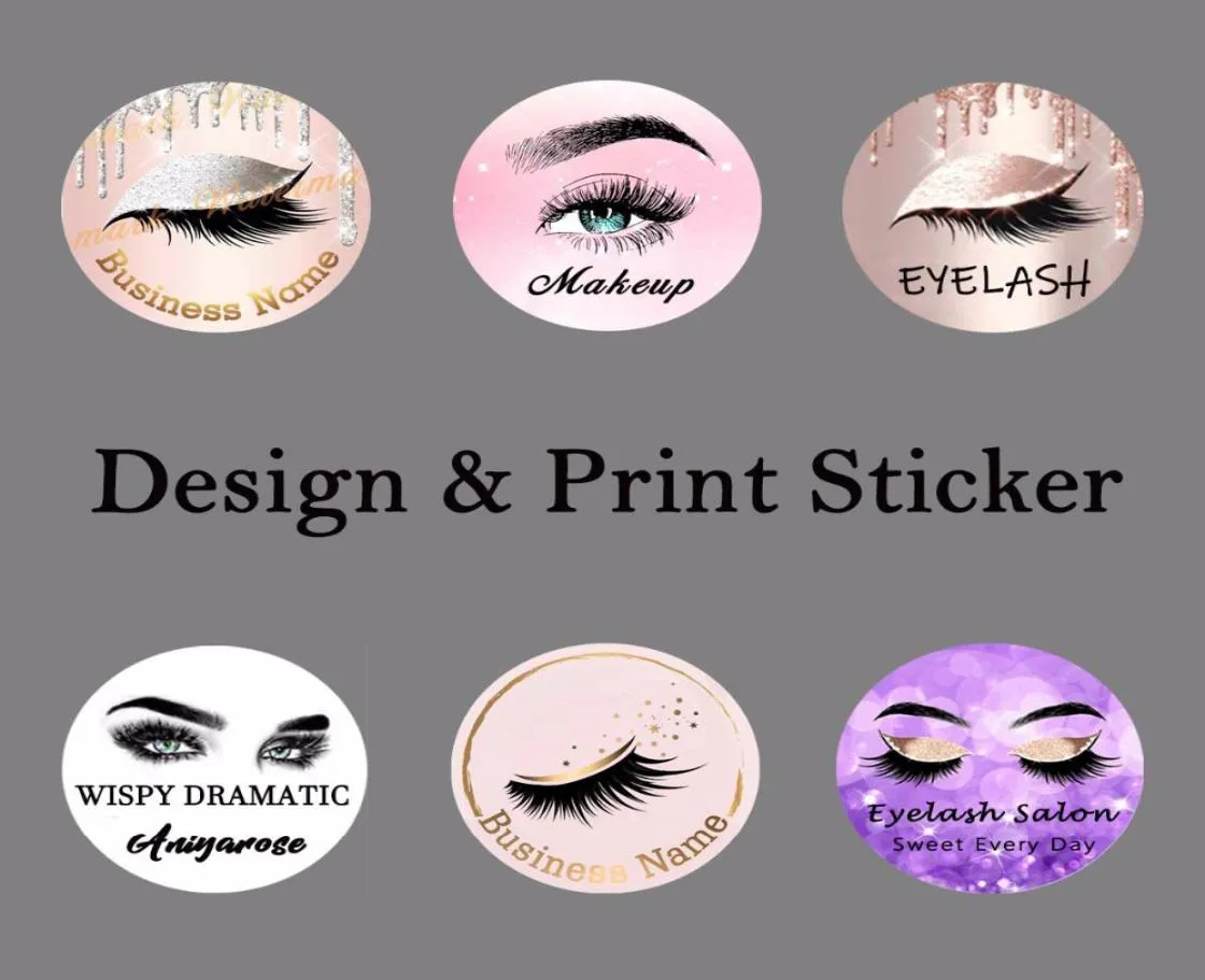 Pretty Lashes için Kullanılan Özel Çıkartma Etiketi için Logo ve Tasarımlar Doğal 3D Mink Kirpikleri Yanlış Kirpikler 100 Styles2077221