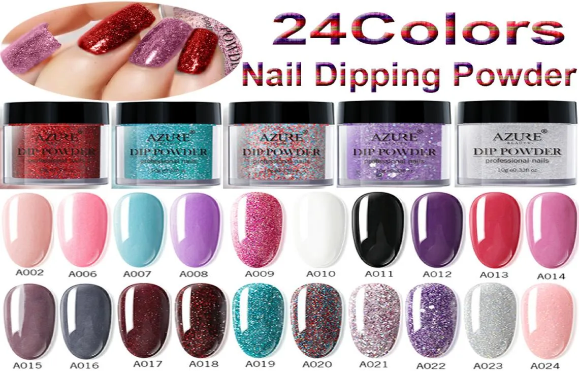 Azure Beauty tremper de poudre Glitter Gradient Couleur Nail Dip Nail Decorations Powder 23 Colors1931821