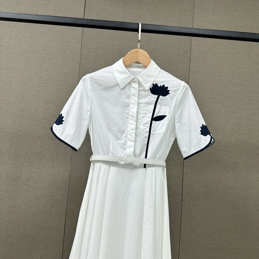 2024 Women's Clothing Spring and summer embroidered waist shirt dress Spring Summer New 53