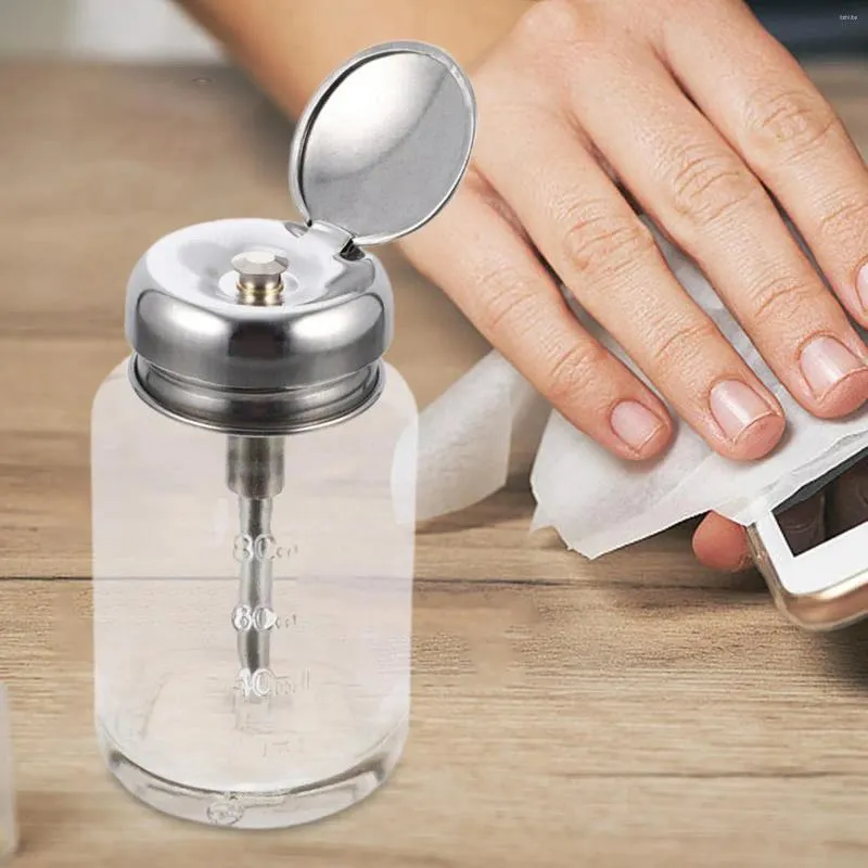 Bouteilles vide bouteille en verre portable portable 80 ml Capacité de pompe liquide Dispensateur presser pour le maquillage lubrifiant salon