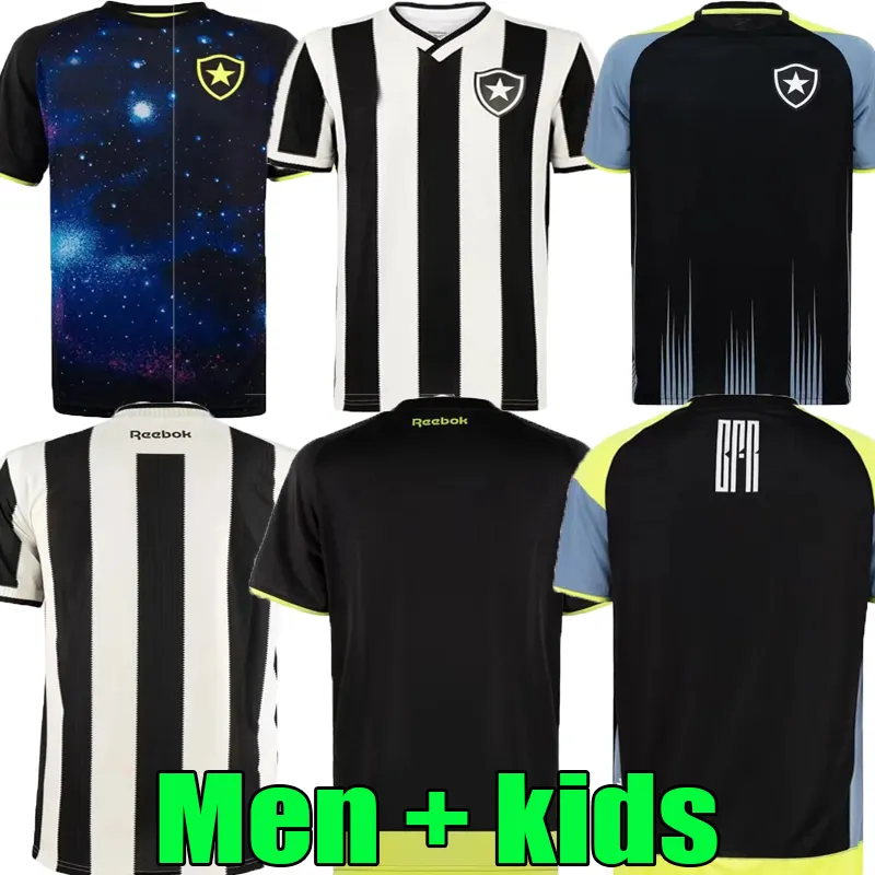 24 25 Botafogo Soccer Jerseys Soares Matheus Babi Bernardo O.Sauer Home Black Away Gk 3rd Aad 4th Men Kids Football Shirt