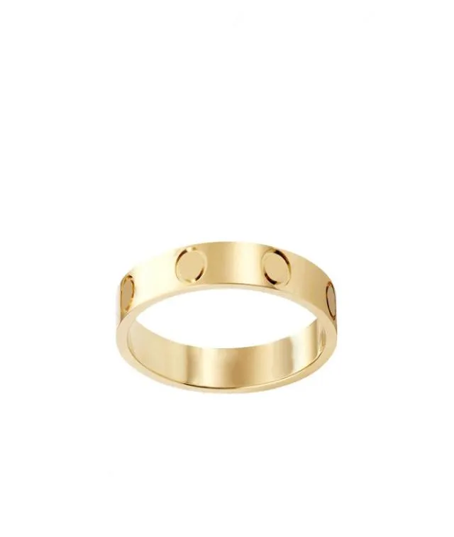 Fashion Luxury Diamond Rings Designer Bijoux rose Gold plaqué 4 mm mince en acier inoxydable 3 Diamants Mens Engagement Silver Love Rin1197700