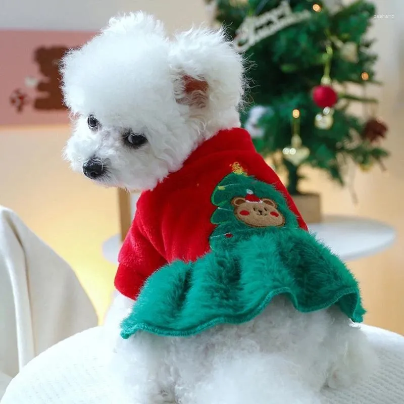 Hundekleidung Weihnachtsbaumkleid für Jungen oder Mädchen Medium Hunde im Innen- und Außenbereich Rock Haustier B03E