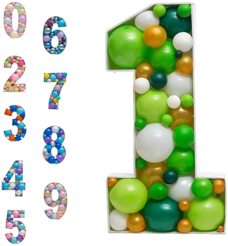 Noël 2022 Décoration de fête Balloons Mosaic Nombres Frames Garden Arch Balloons Garland Balloon Birnal Birthday Party décor293E5594174