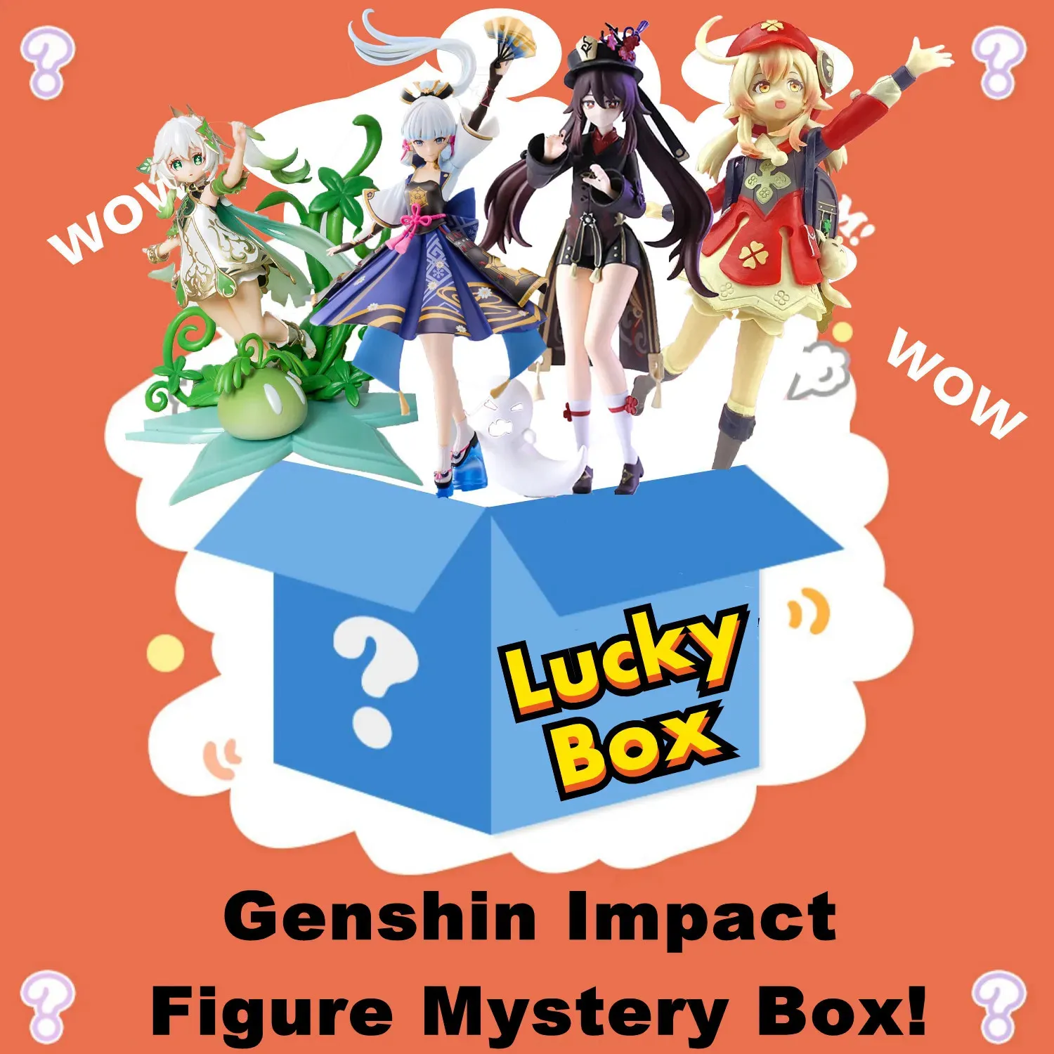 Genshin Impact Mystery Box Box Lucky Anime Figura Ação da figura Figura Blind Box Lucky Model Toy 240510