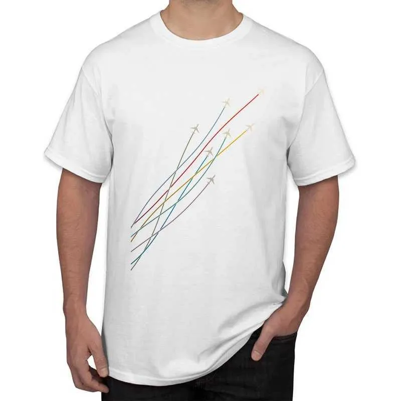 T-shirts masculins thub les plus récents jets de course design 2021 pour hommes t-shirts à imprimé avion pour hommes