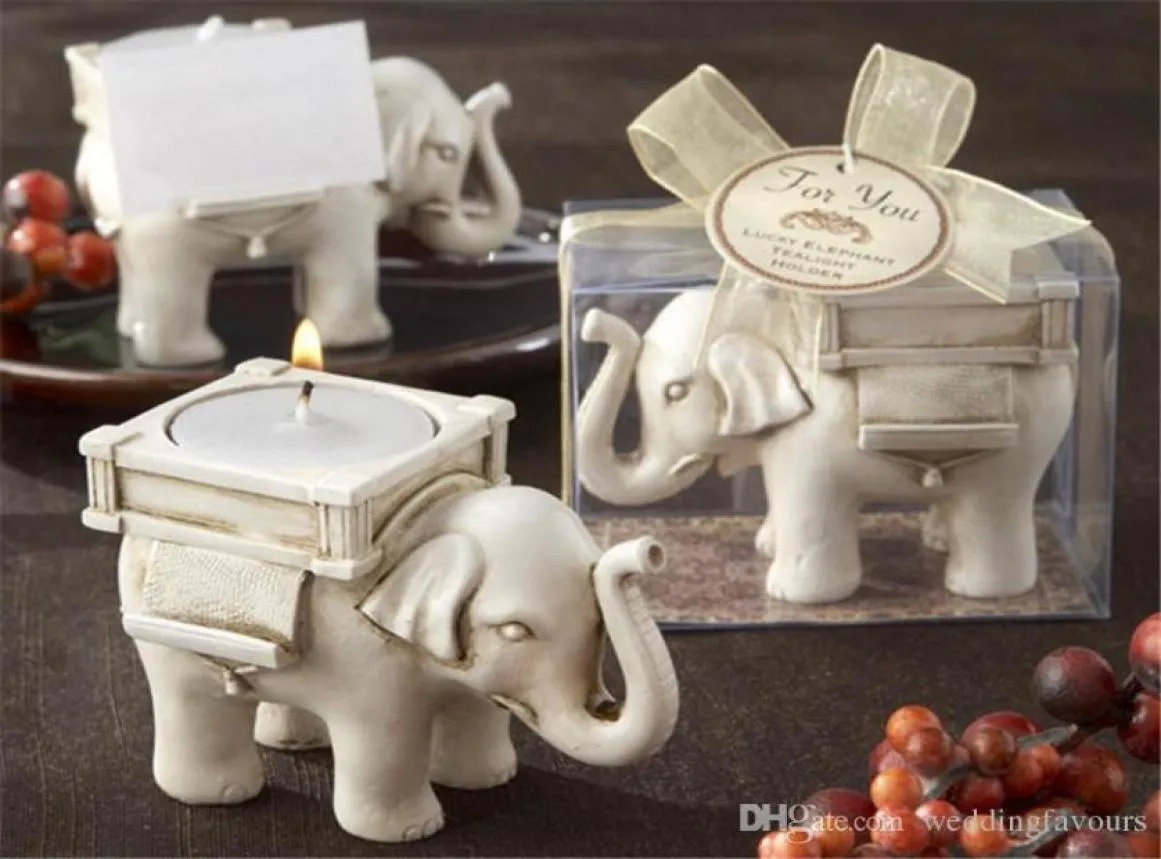 50pcs Powodzenia słonia pieczelnik posiadacz świecy przysięgi ślubu bez świecy wewnątrz imprezowego stolika Prezentacja 8887934