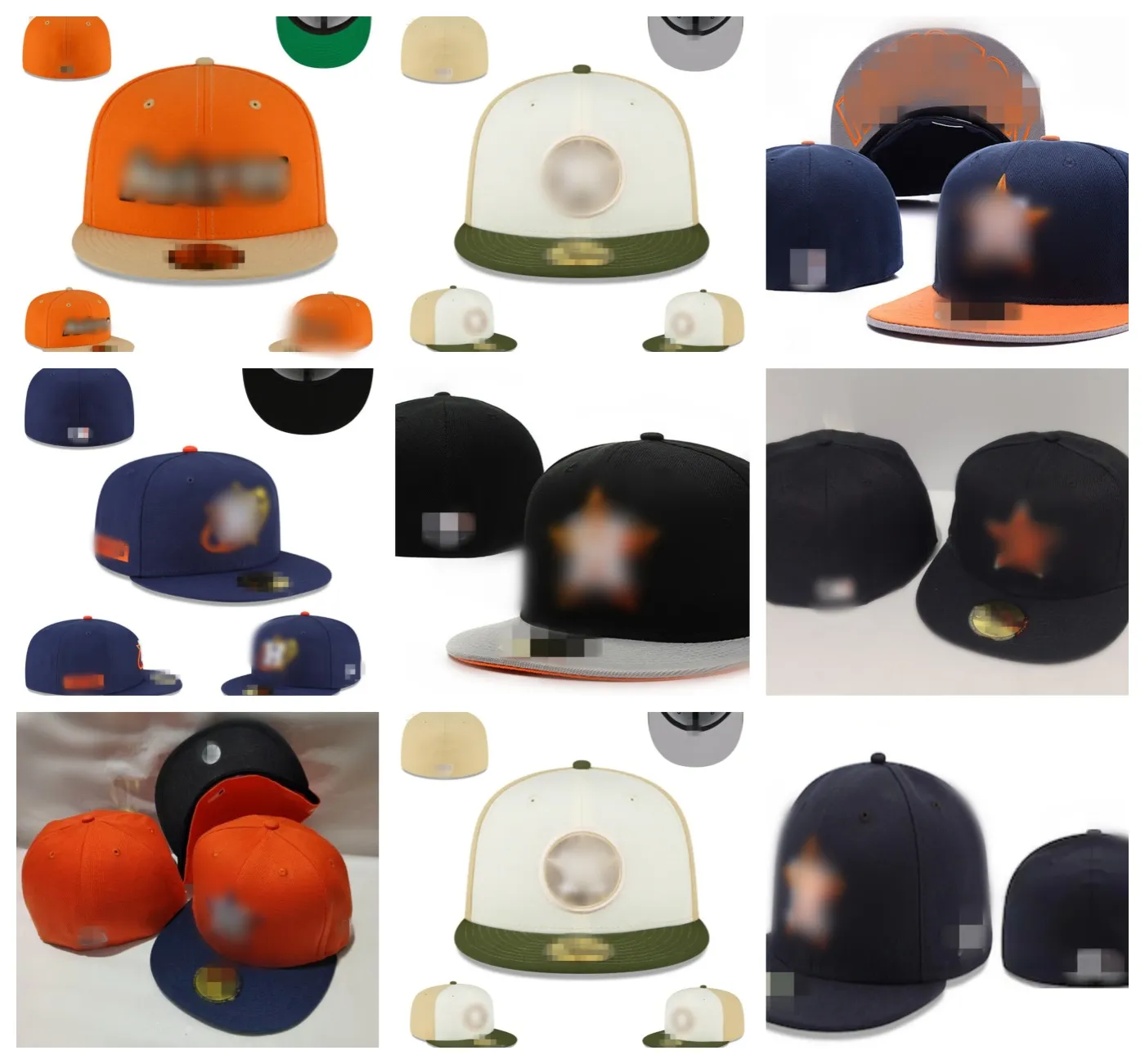 Men's Fitted Caps Houston H Hip Hop Size Hats Baseball Caps Adult Flat PeakFor Men Women Full Closed a1