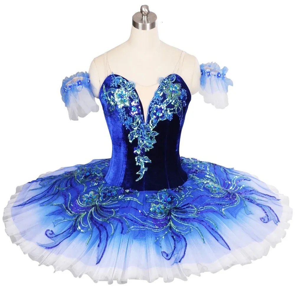 Vestido profissional de desempenho de balé infantil Tutu Shairgen Galze Skirt Girls Swan Lake Ballet Performance Dress 240509