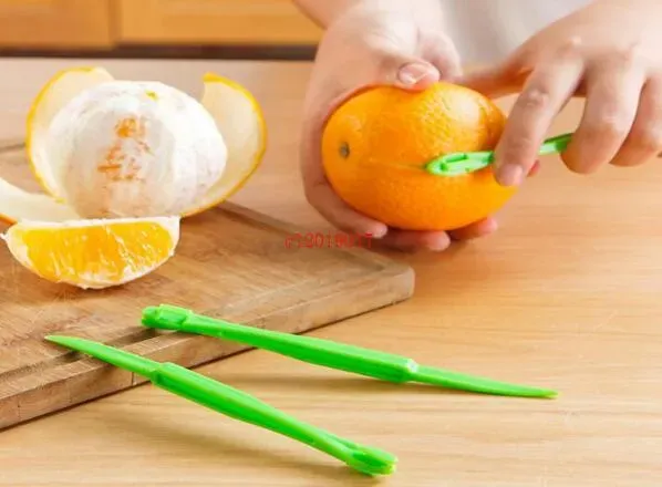 /pack hot sale creative long section orange peeler peel orange juice compact and practical helper