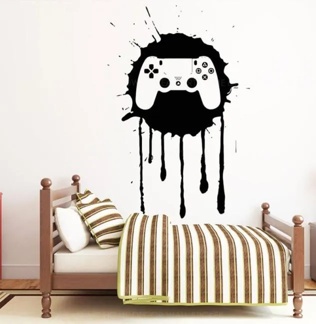 Creative Design Game Controller Wall Sticker Vinyl Home Decor for Kids Room Tends Tends Chambre Gaming Room Decals Intérieur Mural3268126