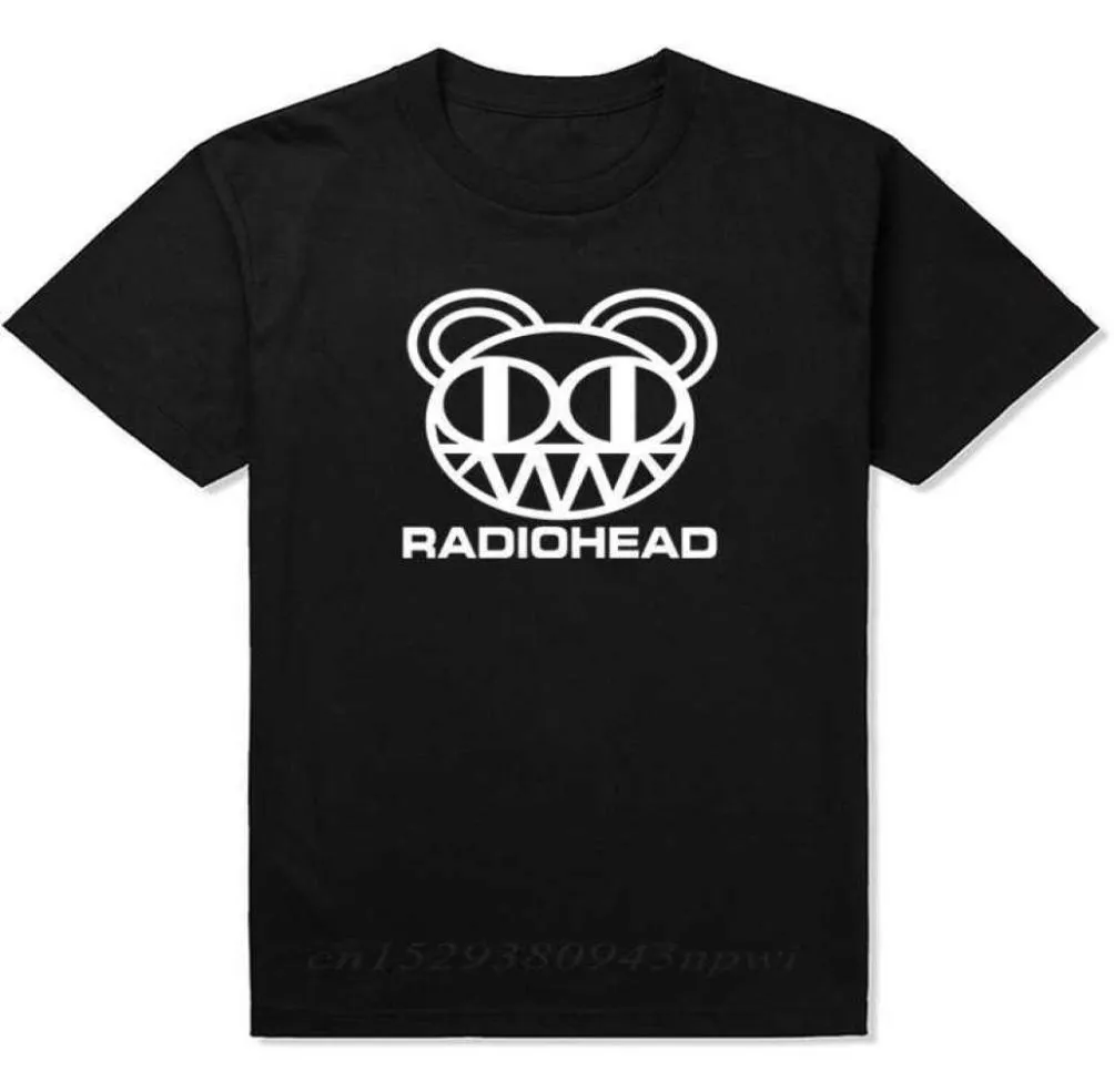 Rock n roll t shirt män anpassade design radiohead skjortor arktiska apor tee skjorta bomullsmusik tshirt tshirts 2106103427509