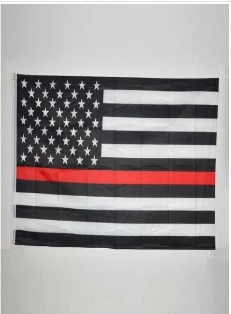 90150 cm Blueline USA Flagi policyjne 5 stylów 3x5 stóp cienki niebieska linia USA Flaga Czarna i niebieska flaga amerykańska z mosiężnym przelotem 5537242
