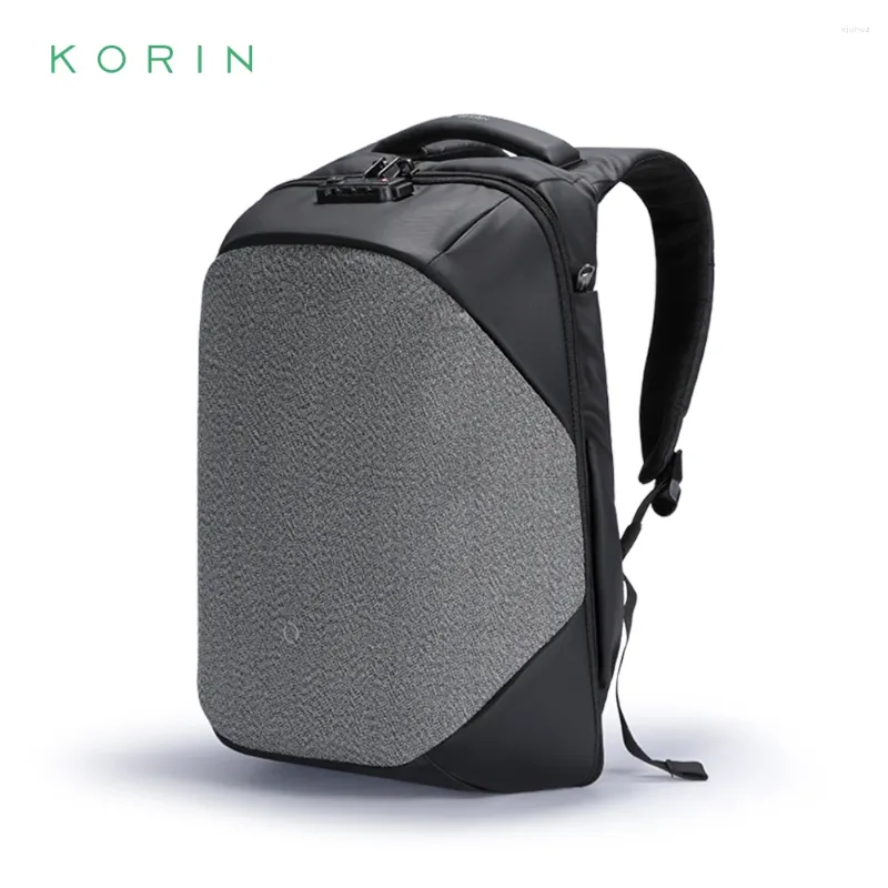 Sac à dos Korin Korin Anti-the Antift Imperproof Smart Comptop Sac pour hommes avec USB Charging Travel Travel Casual Daypack Business
