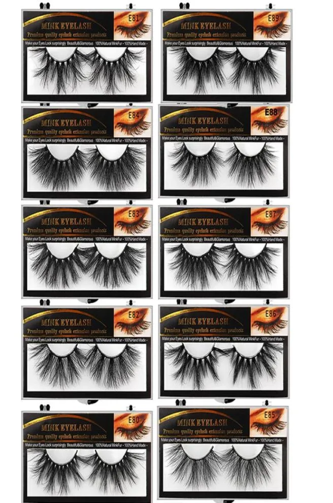 Super Long 25mm 3D 5D Mink Eyelashes Dramatiska riktiga Mink Hair Lashes 25 mm Handgjorda False Eyelash Eye Makeup Maquiagem4504272