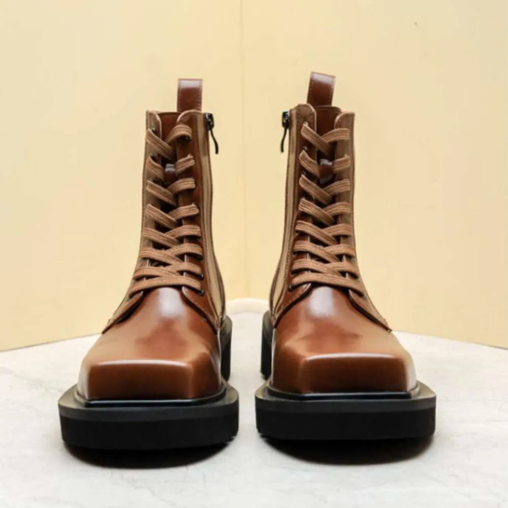 Orteil carré Men authentique mode confortable Boots d'hiver en cuir P30d50