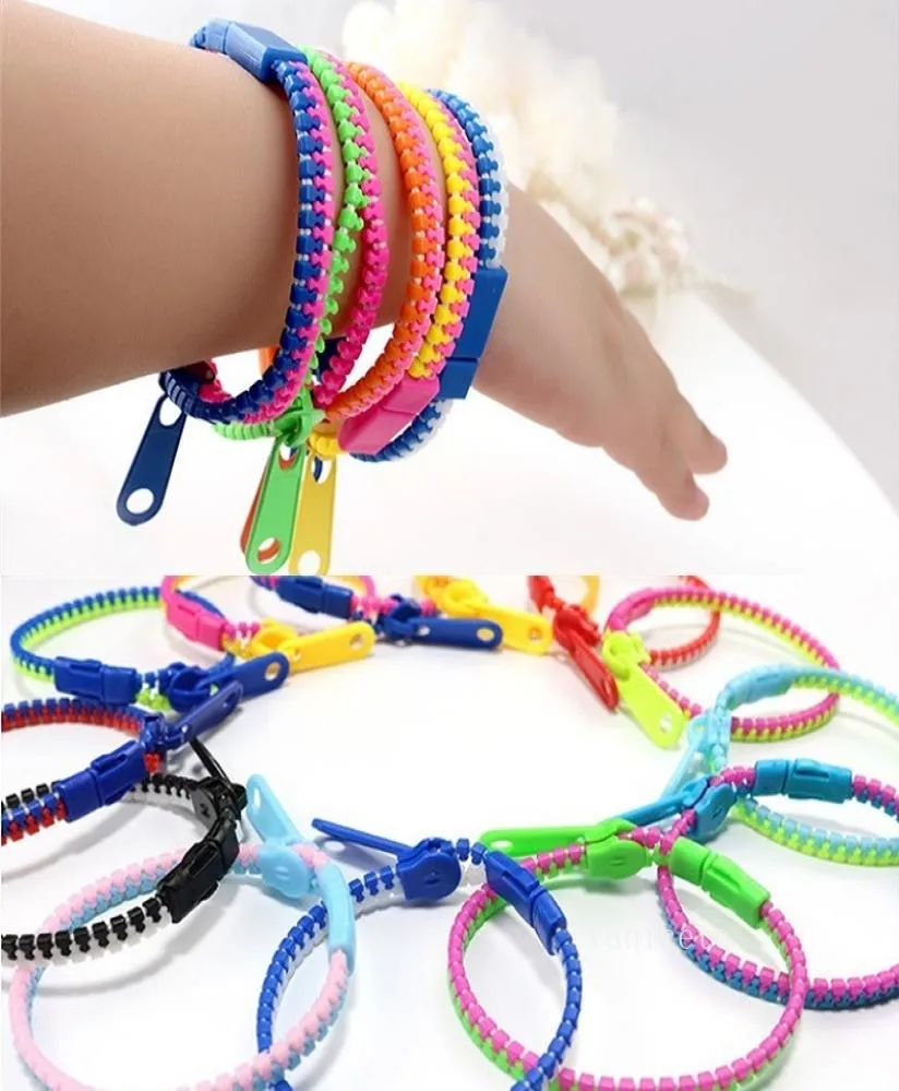 Bracciale Zipper Anti stress giocattolo per bambini festeggiate 19cm 5 mm di larghezza dell'autismo mano sensoriale sollevatore stress giocattoli ZC8586553639