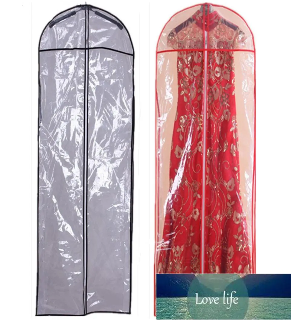 Lengte 150 cm PVC Goedkoop voor trouwjurk Tas Kleding Dust Kleedzakken BRIDAL JACHT TAG Avondskleding Cover M08365756821