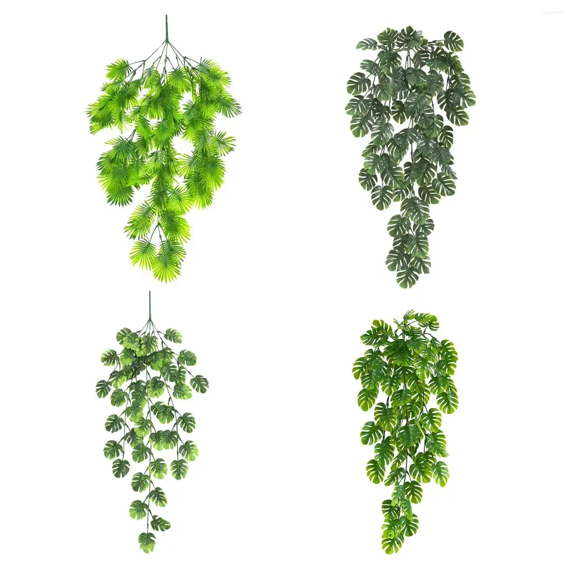 Fleurs décoratives 79 cm plantes vertes artificielles suspendues ivy feuilles radiscultes raisin de mer fausse vigne jardin de maison décoration de fête murale