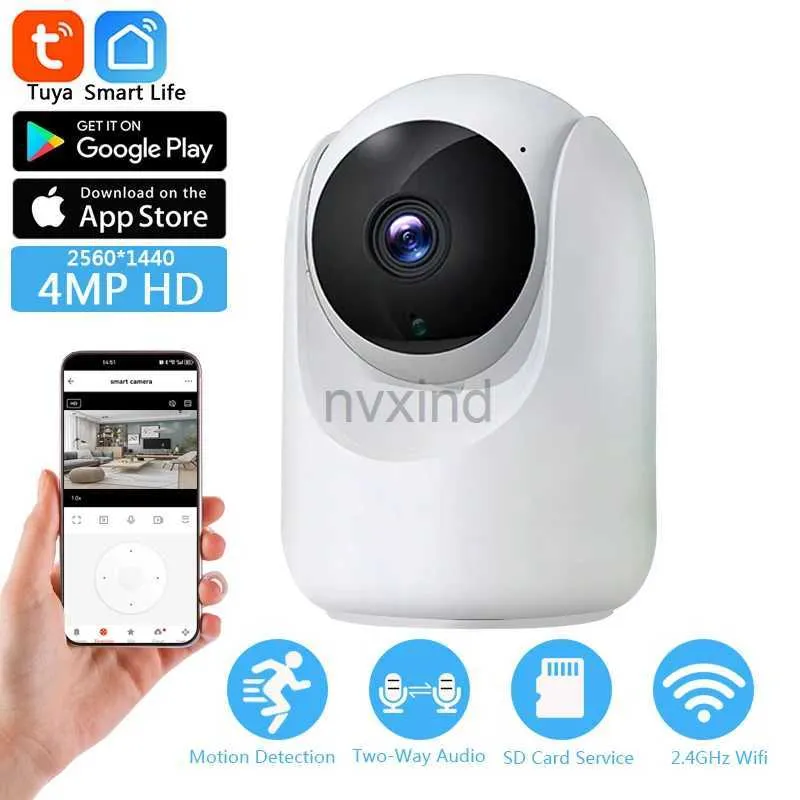 IP -камеры 4MP Wi -Fi Camera Tuya Smart Home Home Беспроводное мониторинг IP -камера Baby Monitor Baideective Audio Night Vision Smart Home CCTV D240510