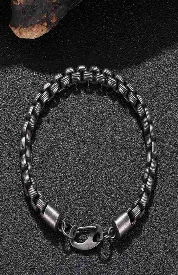 Bracelets de charme Unisexe en acier inoxydable Matte fini la chaîne de bordure ordinaire Fashion GS0070CHARM8731600