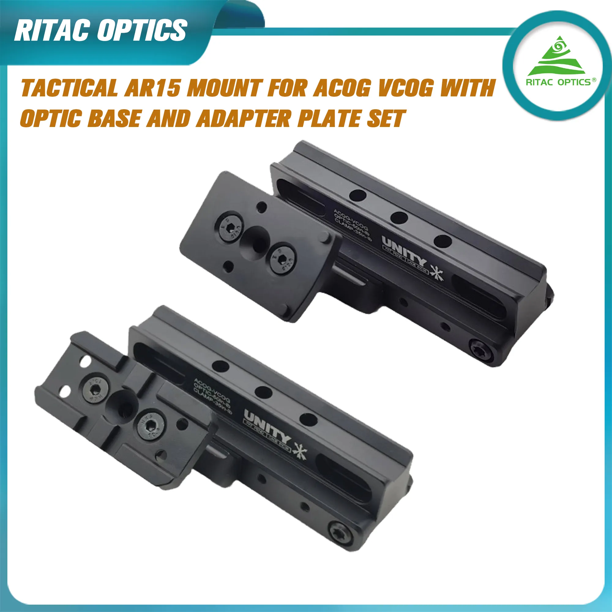 Tactical Red Dot Scope Mount Offset Optic Mount Base for ACOG VCOG with Optic Base and Adapter Plate Set Hunting Accessories