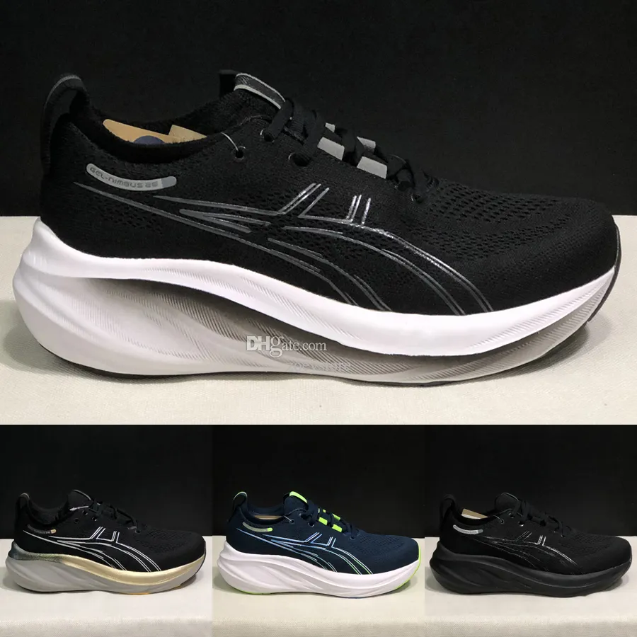 2024 Summer GEL Nimbus 26 Running Shoes Breathable Mesh Leather Unisex Outdoor Sneakers White Black Blue Green Golden Grey Eur 36 46