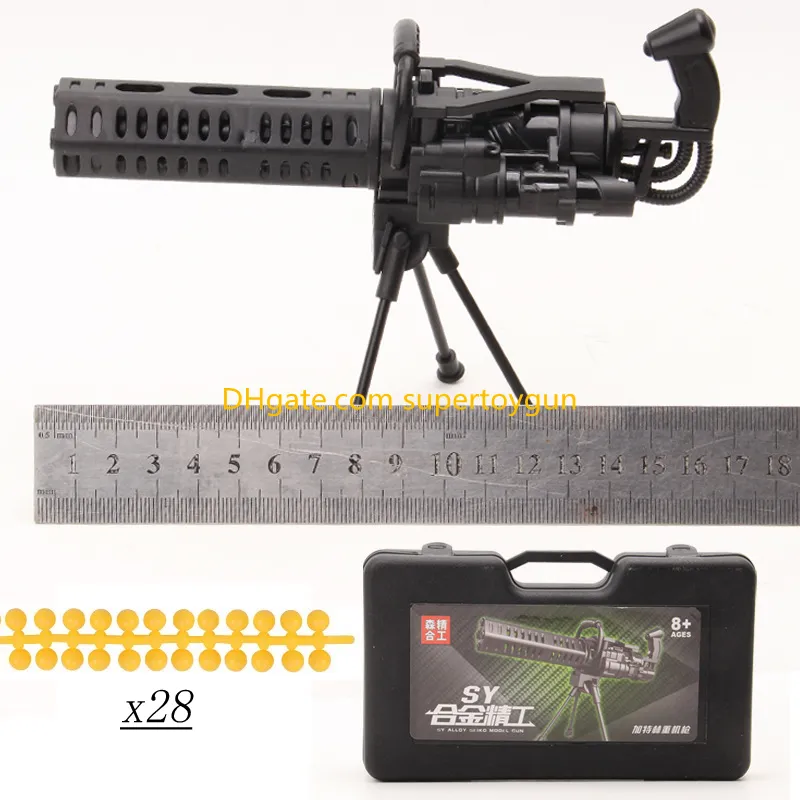 1: 6 Mini ausführlich Gatling M2 Spielzeugpistole Model Soft Bullets Mechine Gun Outdoor CS -Spiel Requisite Erwachsene Aussehen echt