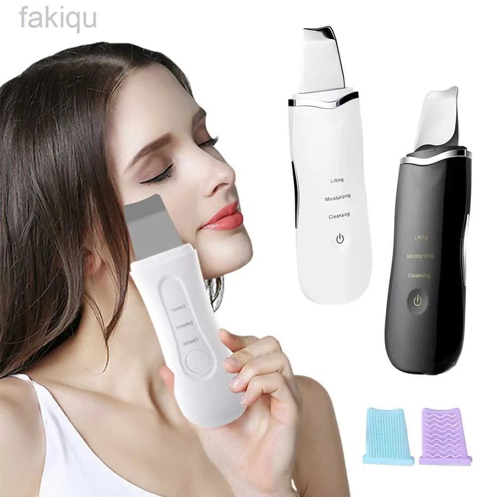 Cleaning Electric skin scrubber vibrating facial spatula black head removal massage deep cleaning lifting machine peeling shovel hole cleaning machine d240510