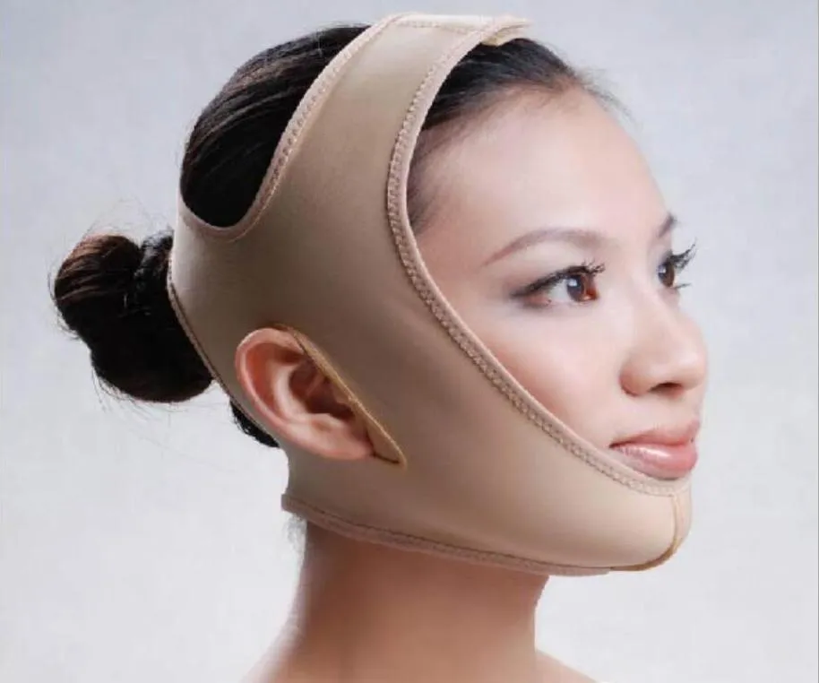 Face V Shaper Facial Slimming Bandage Relaxation Soulevée Up Forme de forme de ceinture Réduire le double menton Masage Band Masage1390449