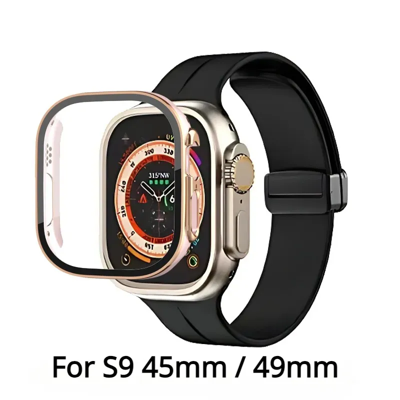 Voor horloge Case Ultra Series 9 45mm 49mm Iwatch Marine Riem Smart Watch draadloze oplaadband Beschermende cover Case