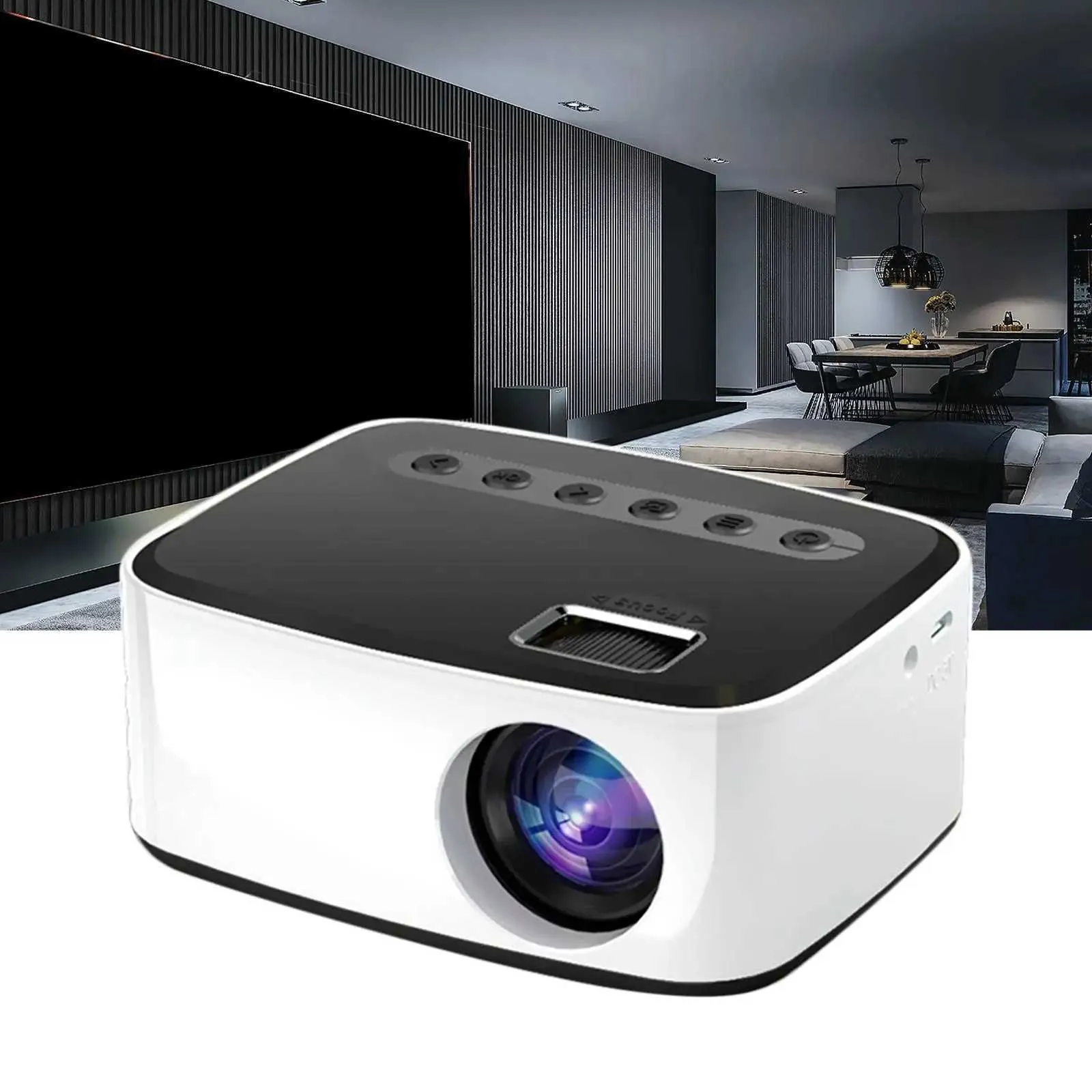 Projectors Video Projector LED SMART 1080P شحن Pocket Projector Moviewor لعرض المسرح المنزلي للهواتف الذكية في أي غرفة نوم J240509