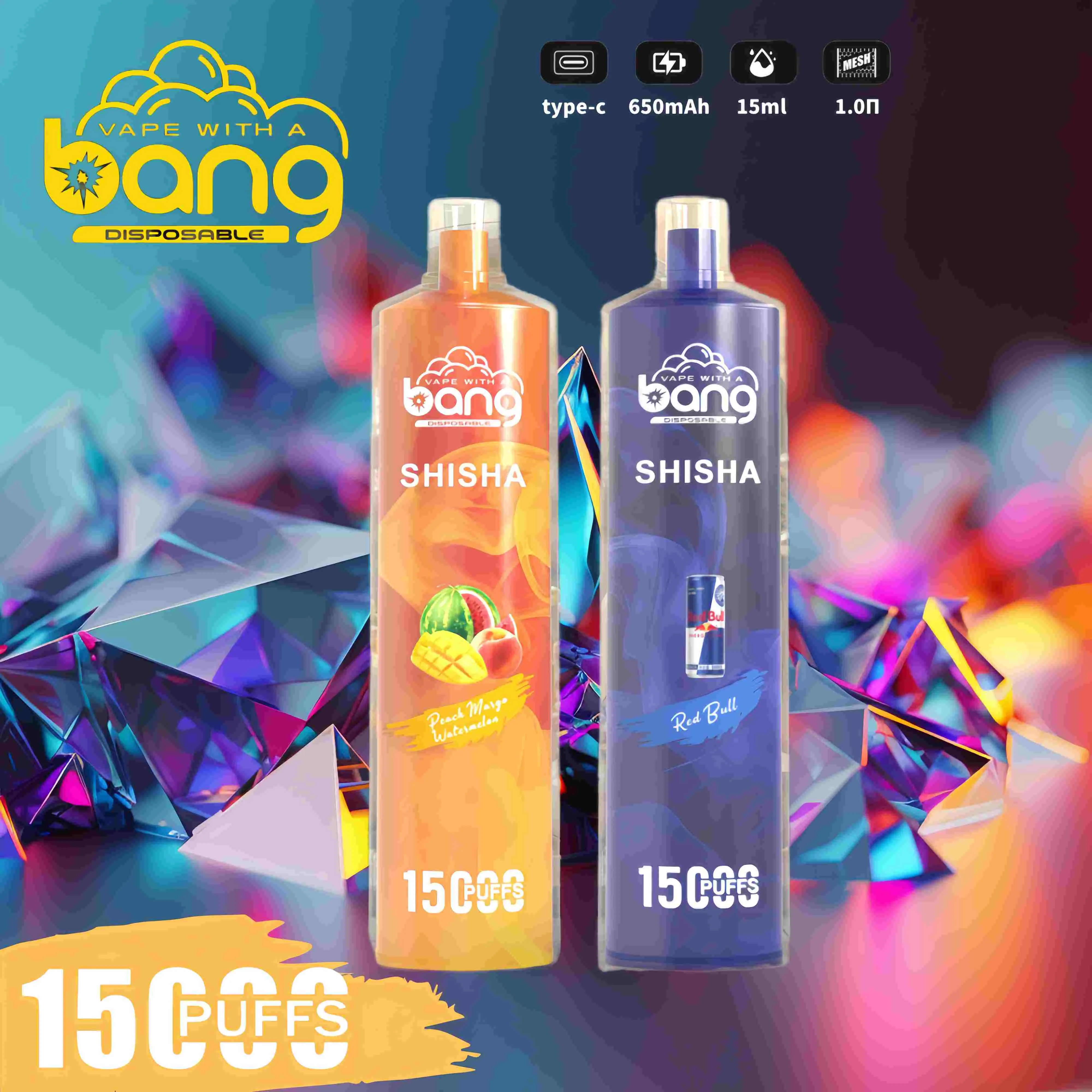 Vapme Bang Aivono 15000 Puffs Crystal Vape Hot Sprzedaj Vapes Puffs 15K 600 mAh Urządzenie do jednorazowego użytku Vaper