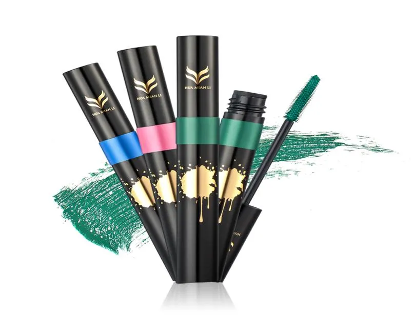 HUAMIANLI aluminum tube 8 eight color colorful color mascara does not bloom waterproof antisweat1767896