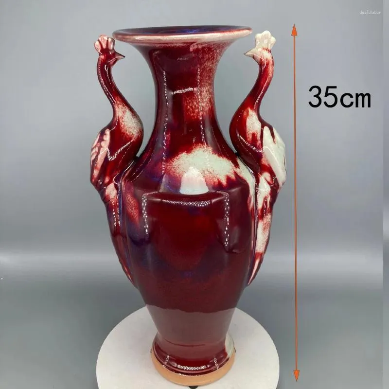 Vasi Vasi di ceramica per decorazioni per la casa Modelli di forni in porcellana Ice crack raccolta arte e mestieri Il motivo è unica altezza 33,5 cm
