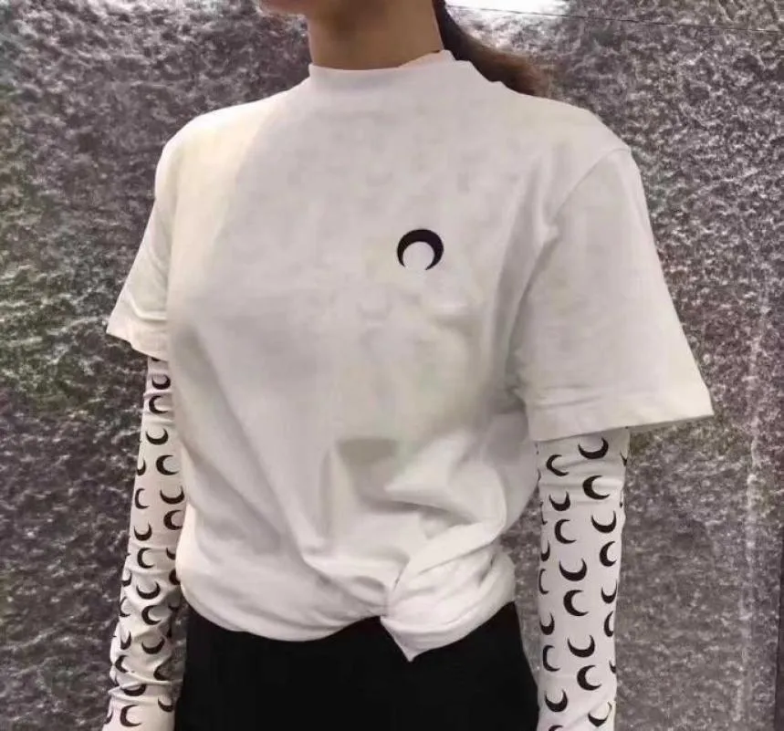 21sss New Lovers Shirts Tee Women039s Half Moon Camiseta casual Mangas curtas Vest Singlet Designer Roupos Tees Outwear Tops Qua1287762