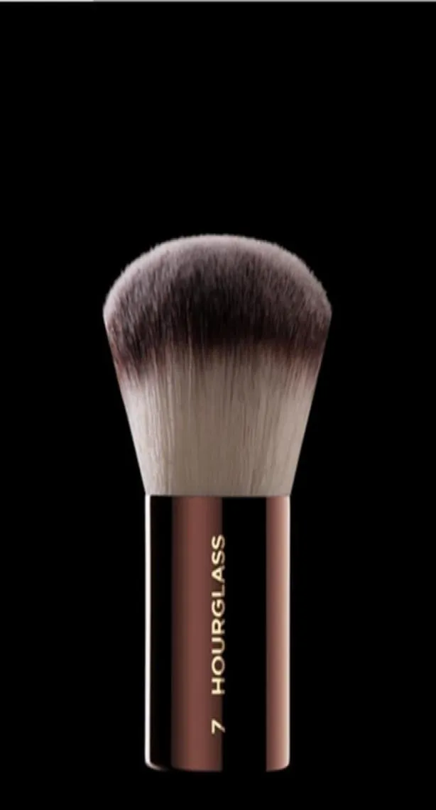 Sablier authentique NO7 Kabuki arrondi Kabuki Makeup Brush Blush Retting Powder Finish Face Condage des pinceaux cosmétiques Fre9047776
