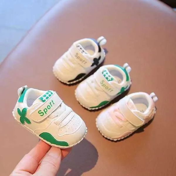 Sneakers 2022 Autumn Nieuwe 0-1 jaar oude baby zachte zool wandelschoenen voor kinderen Ademende zuigelingen en jonge Keep on H240510