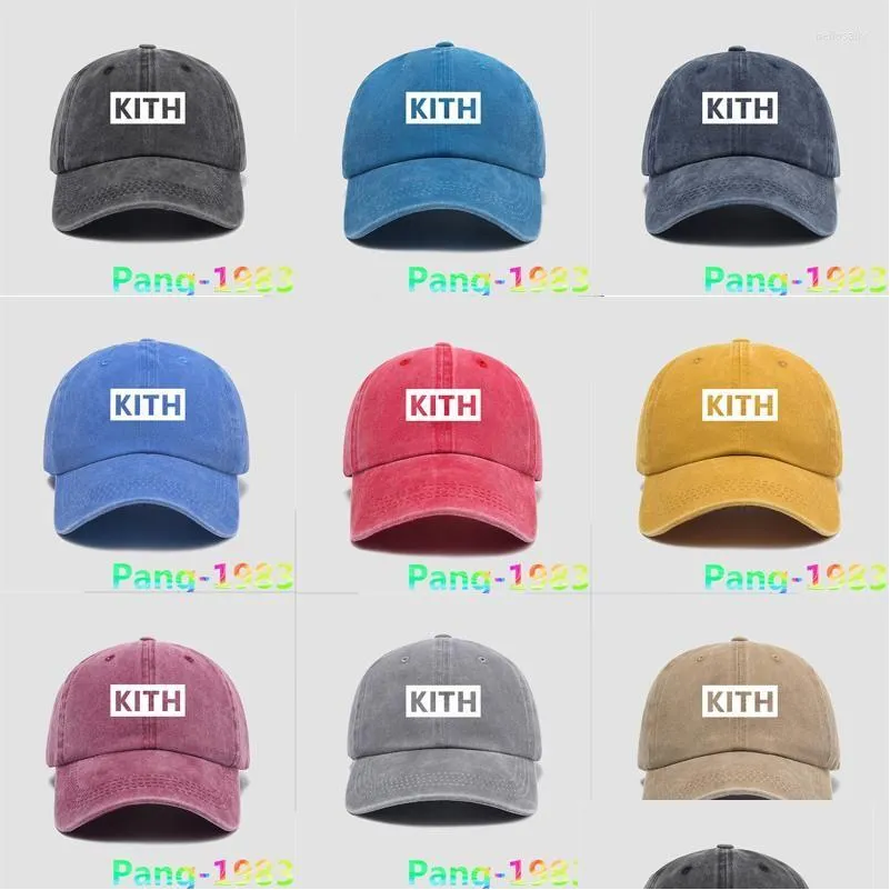 Boll Caps Classic White Box Logo Kith Baseball 2022 Men Kvinnor Högkvalitativ solskydd Justerbar duk sporthattar släpp leverans fash dh71m