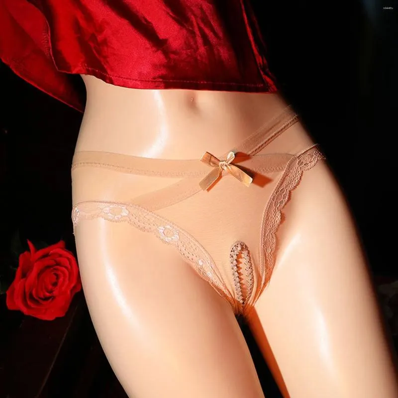 Dames slipje sexy lingerie open-crotch ondergoed ondergoed dames kanten panty boog lage taille onderbroek vrouwelijke kruisloze slips