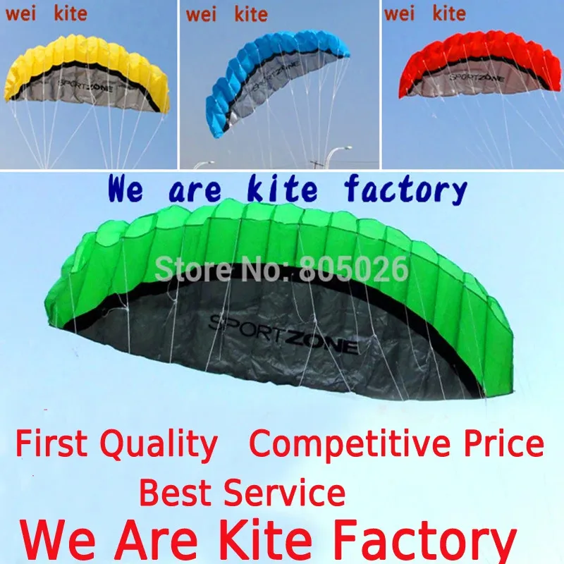 Bezpłatna dostawa 2,5 -metrowej podwójnej linii kaskaderstwo latawiec Soft Kite Paraoil Surfing Fun Outdoor Sport Kite 240428