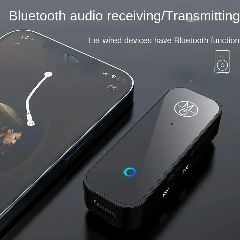 New 3.5MM Bluetooth Receiver 5.1 Audio Interface Stereo Receiver Aux Bluetooth Adapter Receiving/transmitting for Tv Box Cars
