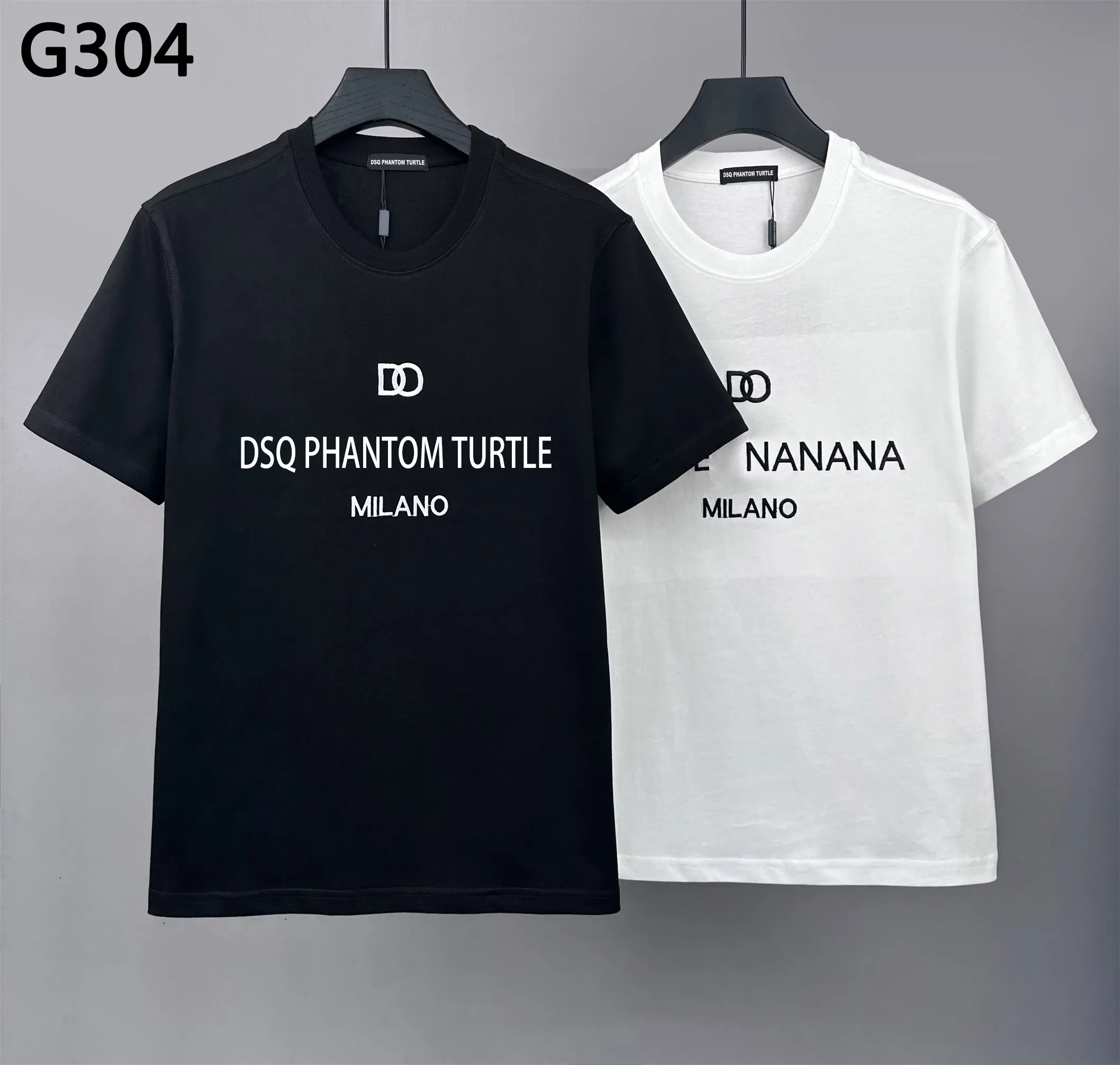 DSQ Phantom Turtle Męskie T-shirty haftowe logo męskie designerka T-koszulka Włochy moda
