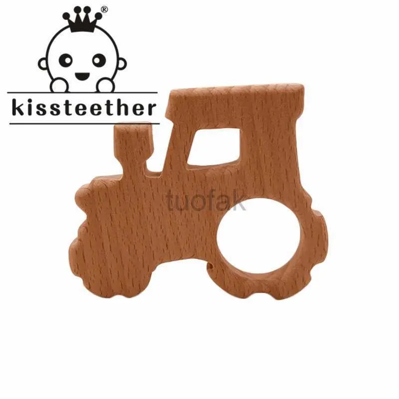 Teethers Toys Kissteether Wooden Teeth Toy Newborn Baby Gift Mouse Organic Charm Natural Beech d240509